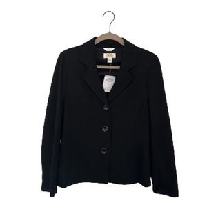 NWT Talbots Women’s Petite Black Blazer Jacket Size 8